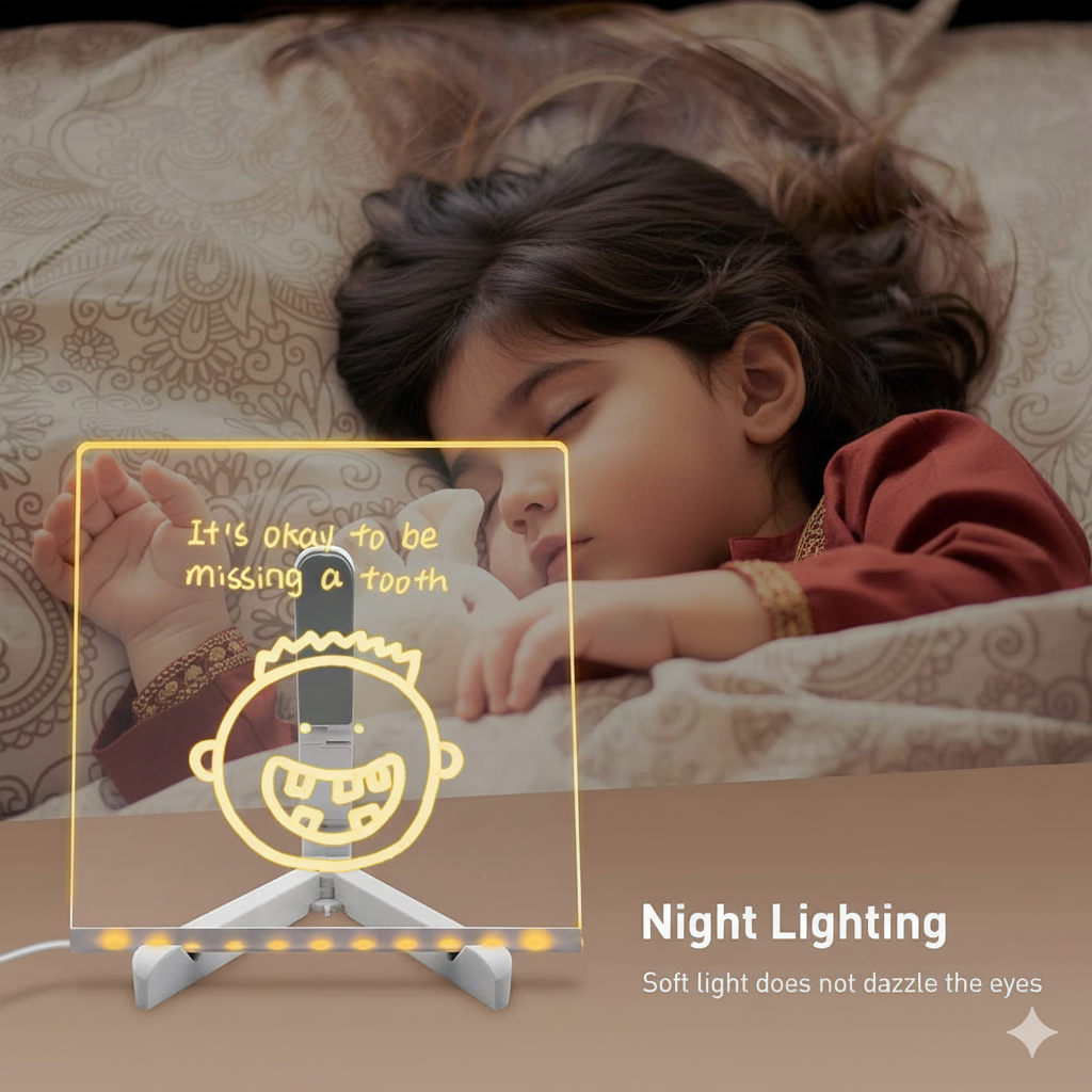 Reusable LED Acrylic Drawing Board for Kids Learning, Doodling & Creativity