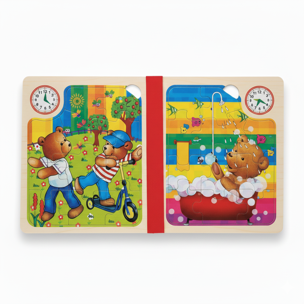 Wooden Puzzle Book (6 puzzle book) | Brain Booster Activity Book for Kids