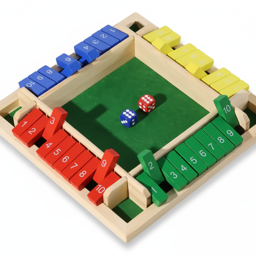 Shut The Box Game with Dice | Educational Math & Counting Toy for Kids